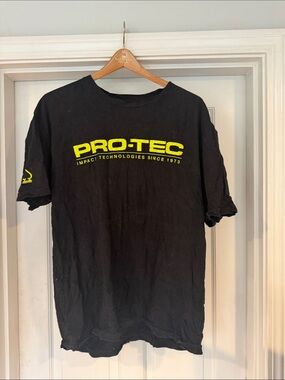 Pro-Tec Black Short Sleeve Graphic Tee with Neon Yellow Logo